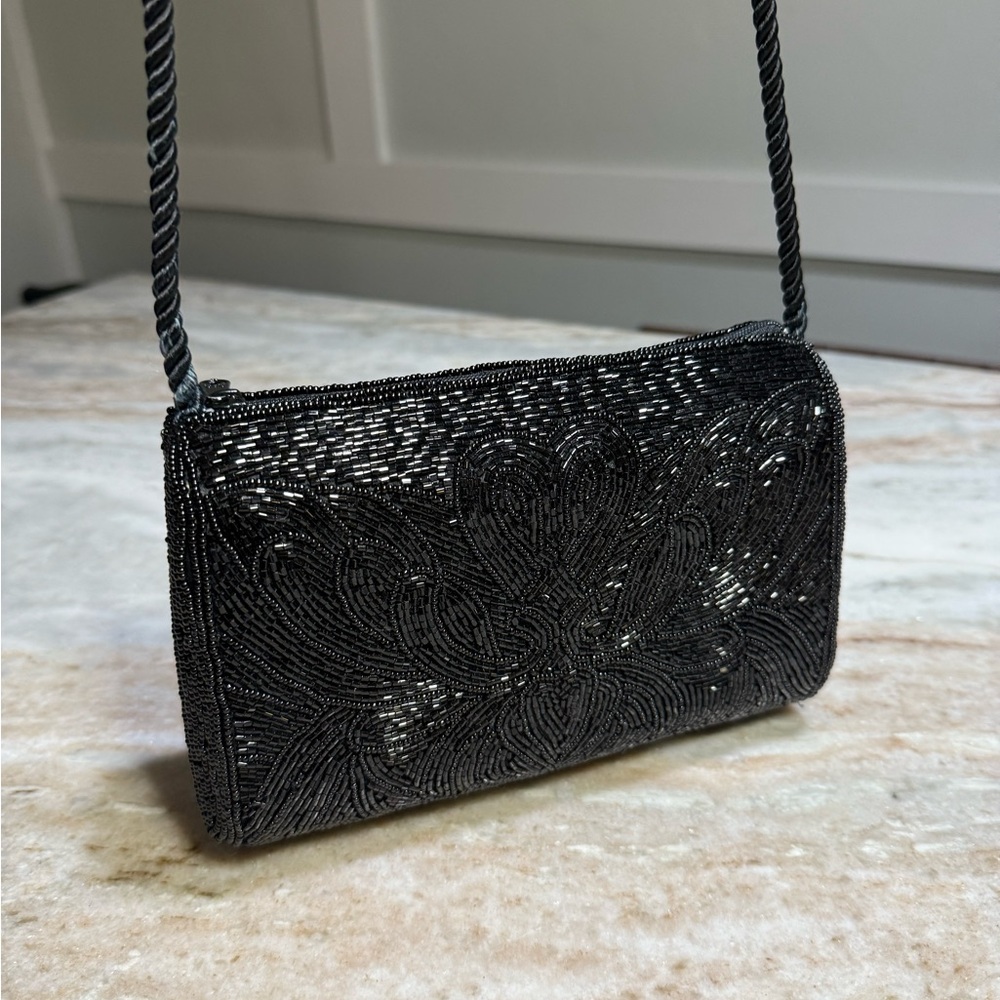 ROBINSON’S VINTAGE Black Beaded Bag